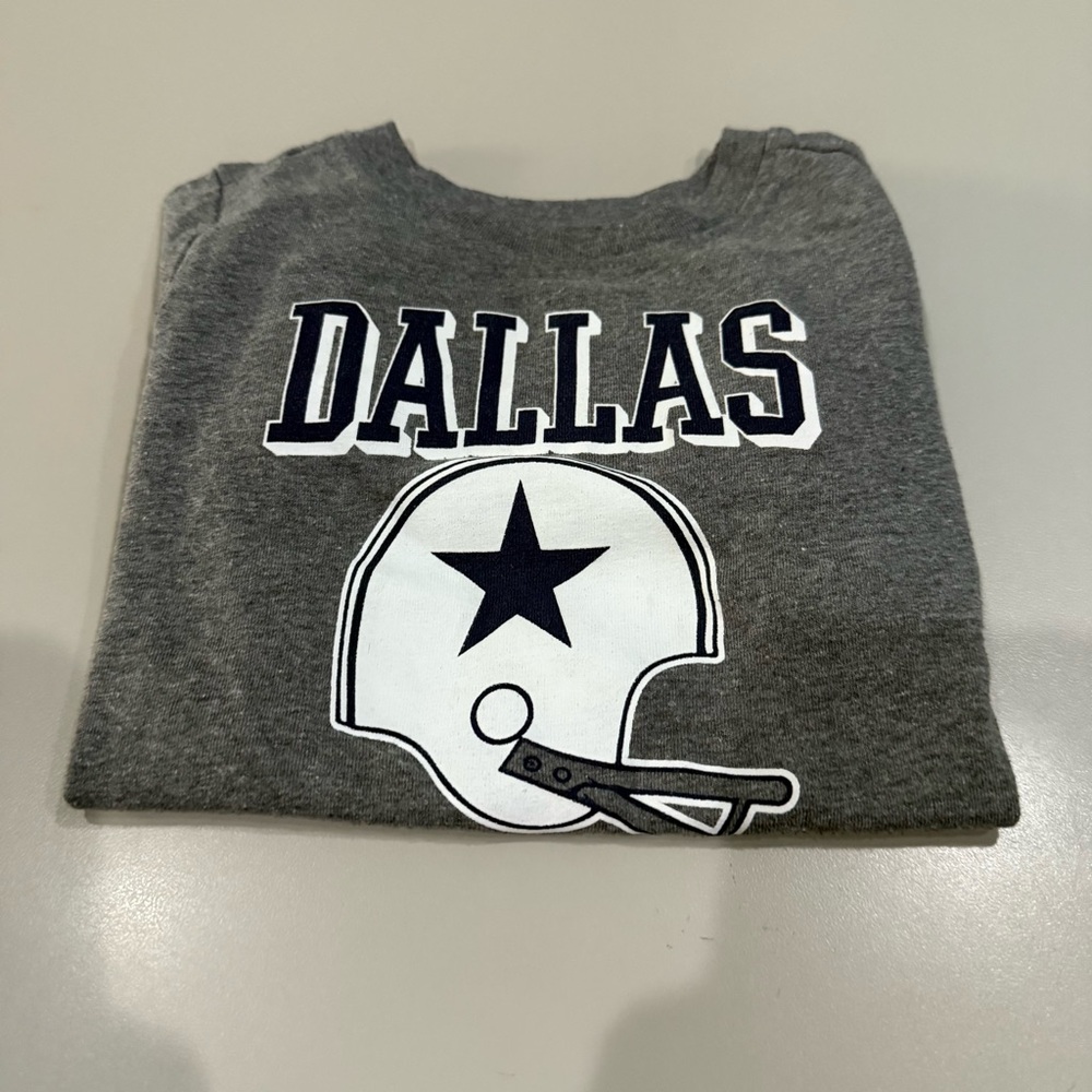 Dallas Cowboys Authentic Gray, Navy and White Short Sleeve Tee.  18-24 Months